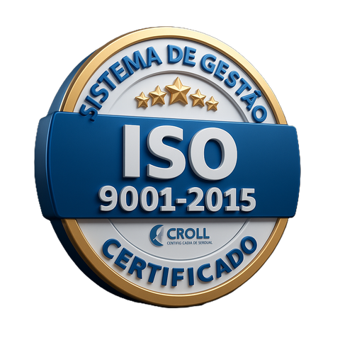 Selo de certificação ISO 9001-2015 - sistema de gestão da qualidade